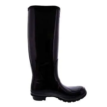 Hunter Women's Original Tall Snow Boot - Chic Black Glossy Design for Rainy Days