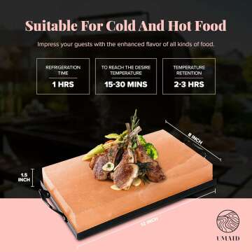 Himalayan Salt Block Cooking Plate - 12x8x1.5