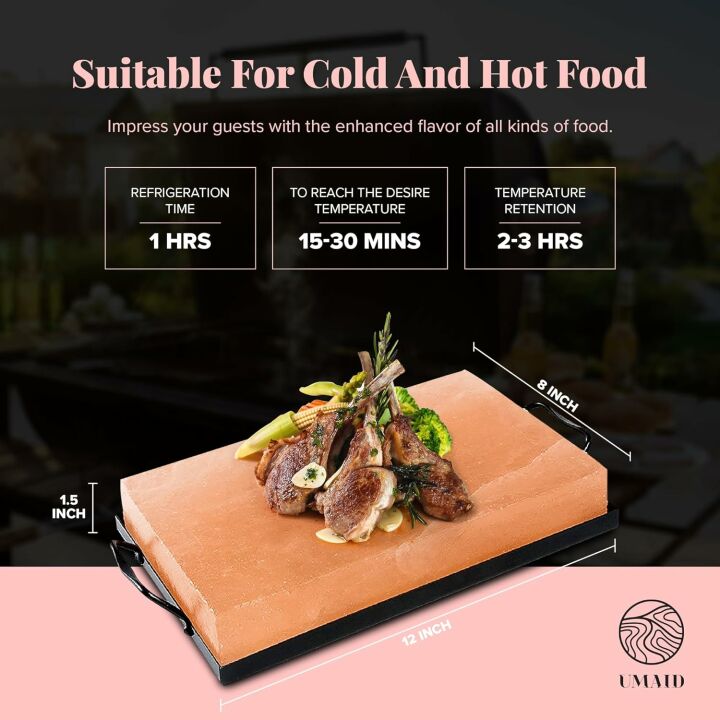 Himalayan Salt Block Cooking Plate - 12x8x1.5