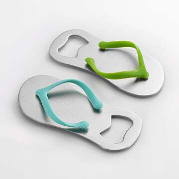 QLL 7 pack Flip-flop Bottle Opener, Gift Wrap for Each Opener