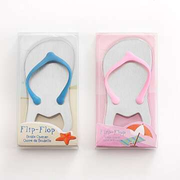 QLL 7 pack Flip-flop Bottle Opener, Gift Wrap for Each Opener