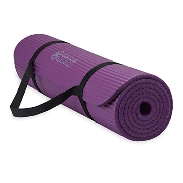 Gaiam Essentials Thick Yoga Mat for Fitness with Strap