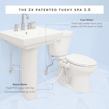 TUSHY 3.0 Spa Bidet Attachment Warm Water Eco-Friendly