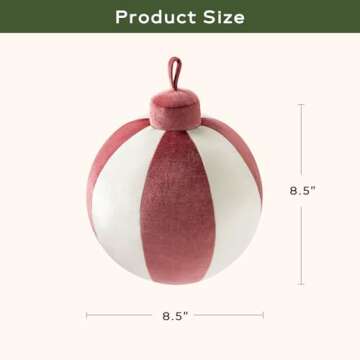 Ashler Christmas Bell Pillow - Cute Festive Throw Pillow