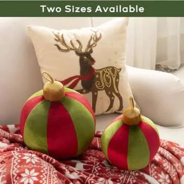 Ashler Christmas Bell Pillow - Cute Festive Throw Pillow