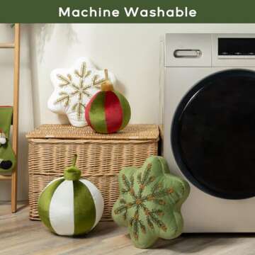 Ashler Christmas Bell Pillow - Cute Festive Throw Pillow