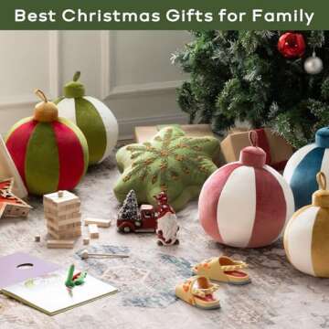 Ashler Christmas Bell Pillow - Cute Festive Throw Pillow