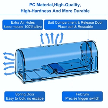 Humane Mouse Traps Safe for Pets Family 4 Pack