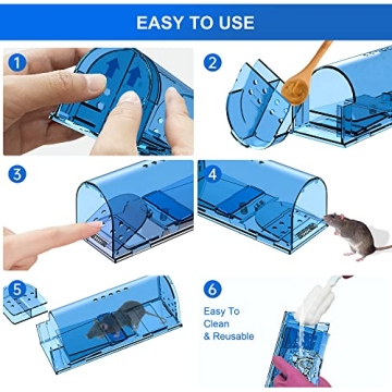 Humane Mouse Traps Safe for Pets Family 4 Pack