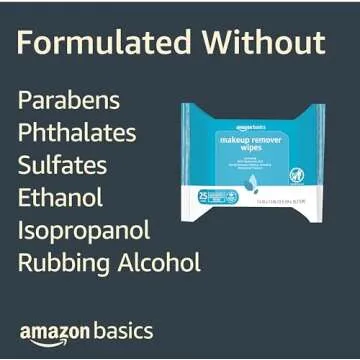 Amazon Basics Hydrating Makeup Remover Wipes for Cleanup