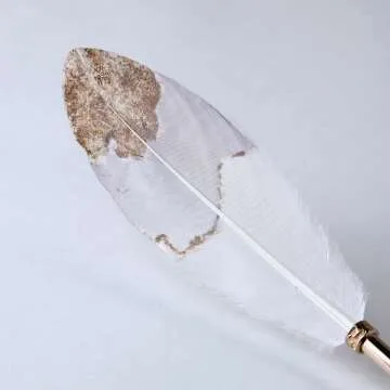 Feather Quill Pen & Stand Holder Set for Office