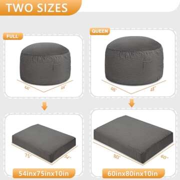 HABUTWAY Giant Bean Bag Chair - Soft & Convertible Comfort