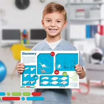 Discovery Kids Art Projector with Six Dry Erase Markers and 10 Reusable Drawing Discs, Draw on Reusable Transparent Sheets, Magnify and Project Art onto Ceilings, Walls, and More