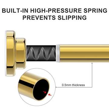 Rust-Free Adjustable Shower Curtain Rod for Any Room