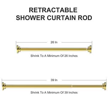 Rust-Free Adjustable Shower Curtain Rod for Any Room