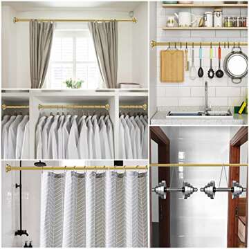 Rust-Free Adjustable Shower Curtain Rod for Any Room