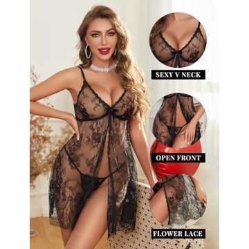 Avidlove Sexy Babydoll Lingerie for Women - Bridal Chemise