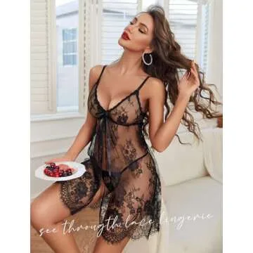 Avidlove Sexy Babydoll Lingerie for Women - Bridal Chemise