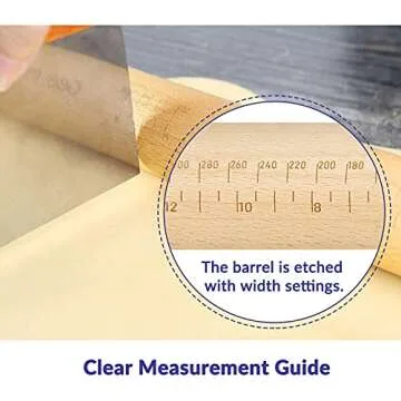 Geesta Rolling Pin with Thickness Rings for Perfect Baking