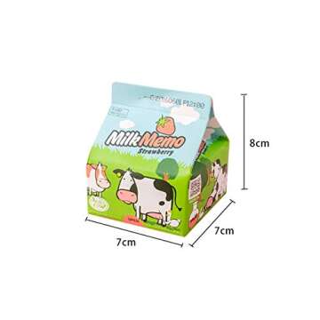TUKE Creative Kawaii Korean Milk Box N times Memo Note Pad Message Paper Marker Tab Notepads School Office Stationery