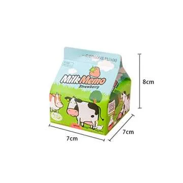 TUKE Creative Kawaii Korean Milk Box N times Memo Note Pad Message Paper Marker Tab Notepads School Office Stationery