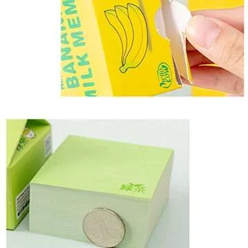 TUKE Creative Kawaii Korean Milk Box N times Memo Note Pad Message Paper Marker Tab Notepads School Office Stationery