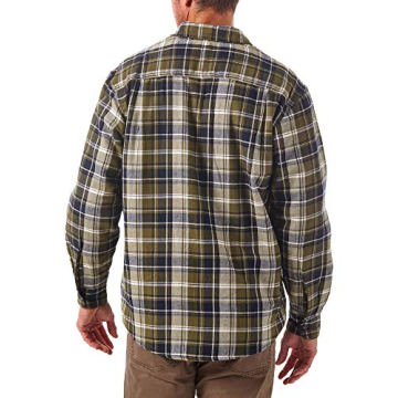 Wrangler Authentics Men's Long Sleeve Sherpa Lined Shirt Jacket, Olive Sky, Large