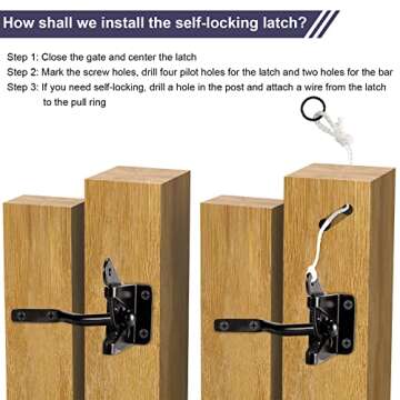 GoldOrcle Anti Sag Gate Frame Hardware Kit - Durable & Reliable
