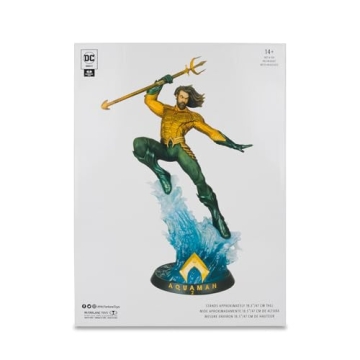 Stunning McFarlane Aquaman 12" Resin Statue for Collectors