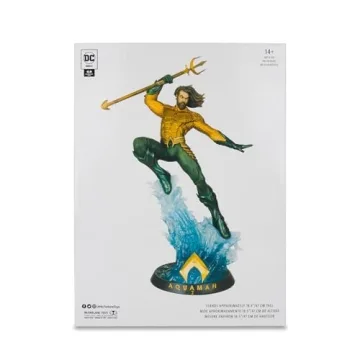 Stunning McFarlane Aquaman 12" Resin Statue for Collectors