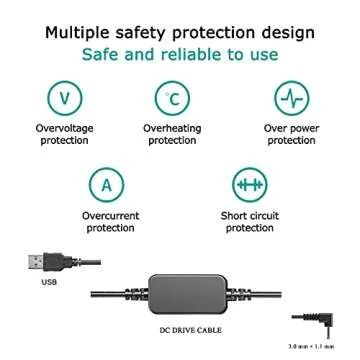Raeisusp USB Cable 8.4V ACK-E12 DC Coupler Dummy Battery for Canon EOS M Series Cameras