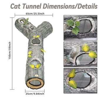GRETMIX Cat Tunnel - Large 3 Way Design for Fun Indoor Play for Cats, Kittens & Small Pets