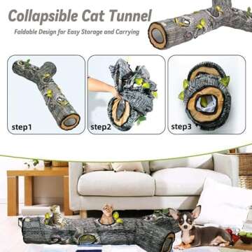 GRETMIX Cat Tunnel for Indoor Active Play and Fun