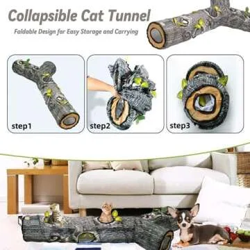GRETMIX Cat Tunnel for Indoor Active Play and Fun