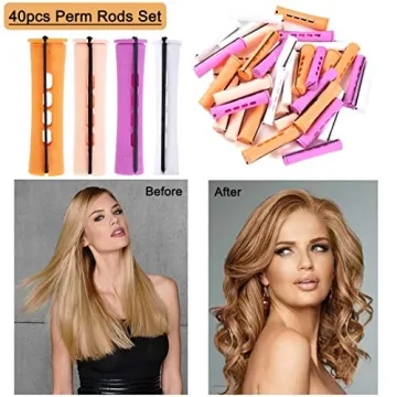 40pcs Hair Perm Rod Set for Natural Curls Effectively