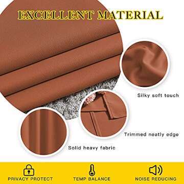 NICETOWN Elegant Room Darkening Curtains - Energy Efficient