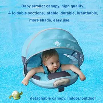 Mambobaby Float with Sun Canopy - Safe Baby Pool Float