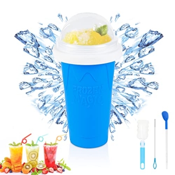 Slushie Maker Cup - Quick Frozen Magic Cup for DIY Slushies, Blue