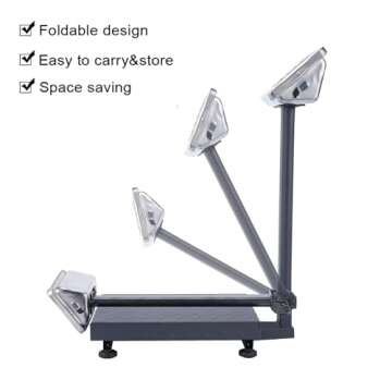 TUFFIOM 220lb Weight Electronic Platform Scale,Digital Floor Heavy Duty Folding Scales,Stainless Ste...