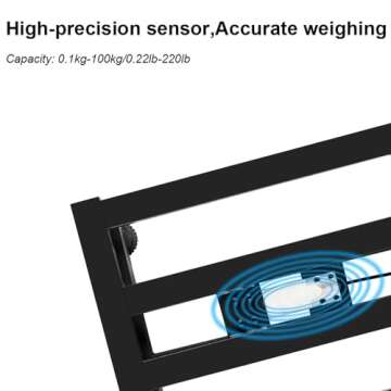 TUFFIOM 220lb Weight Electronic Platform Scale,Digital Floor Heavy Duty Folding Scales,Stainless Steel High-Definition LCD Display, Perfect for Postal Luggage Shipping Mailing Package Price Computing