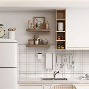 WELLAND 12" Deep Wall Shelves, Floating Wall Shelf Large Floating Shelves, 23.62" L x 11.81" D x 2" ...