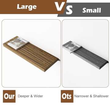 WELLAND Deep Wall Floating Shelves - Stylish Storage Solutions