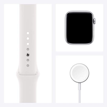 Apple Watch SE 44mm GPS Renewed - Silver & White Band