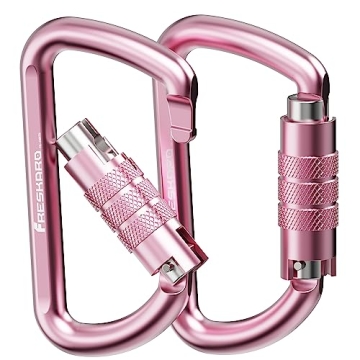 Durable FresKaro 3inch Locking Carabiners (2698lbs)
