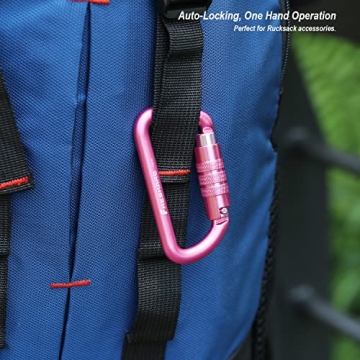 Durable FresKaro 3inch Locking Carabiners (2698lbs)
