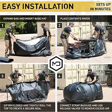 Mission Darkness Dry Shield Rapture Faraday Bag 1,060L Capacity // Durable Waterproof Cover Shields Generators & Extra-Large Electronics from RF Signals EMP CME Solar Flares