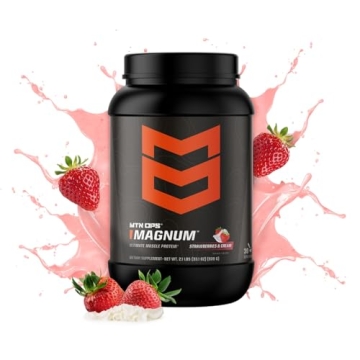 MTN OPS Magnum Strawberry Protein Powder - 23g Whey Isolate, Zero Sugar, Gluten Free, Strawberries &...