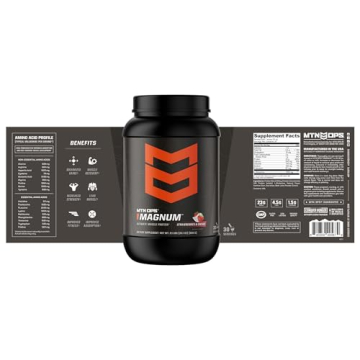 MTN OPS Magnum Strawberry Protein Powder - Zero Sugar, 23g Protein