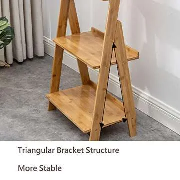 SOBIBO 5-Tier Bamboo Ladder Shelf for Stylish Storage