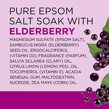 Dr Teal's Epsom Magnesium Salt Soak with Elderberry